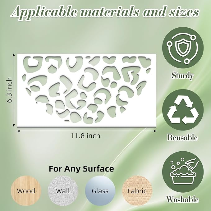 Geometric Texture Stencils for Crafts Reusable 9Pcs Stencils | DIY Art Painting - Image 4