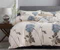 SLEEPBELLA Duvet Cover Twin Size, 600 Thread Count Cotton Botanical Flowers by SLEEPBELLA