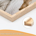 ATOBART 4x6 Picture Frame, OAK Wood Photo Frame - Image 5