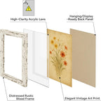 puthiac 8x10 Rustic Farmhouse Picture Frame, Distressed White, 1 Pack | - Image 3