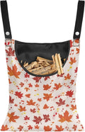 Maple Leaf Clothespin Organizer Bag for Outdoor Portable Clothespin Storage Clothespin Bag with Large Opening Waterproof Laundry Clothespin Bag Clothespin Holder for Clothesline Outdoor
