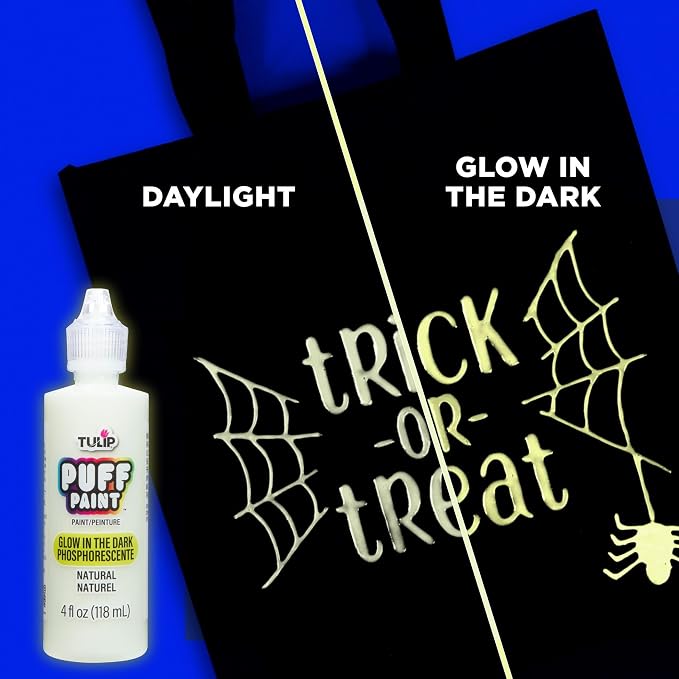 Tulip Puff Glow In The Dark Fabric Paint, Permanent Craft Paint - Image 5
