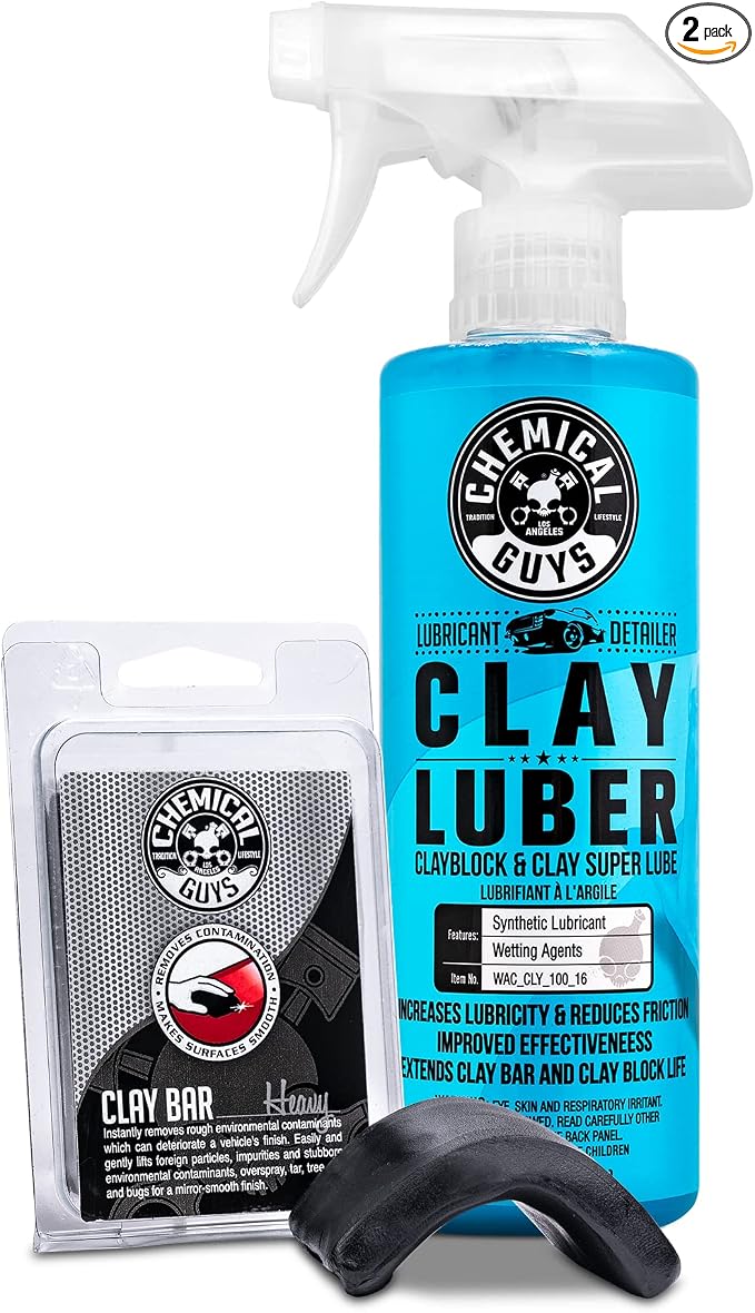 Chemical Guys, Heavy Duty Clay Bar & Luber Kit, Paint Prep, 2-Piece Set | by ChemicalGuys