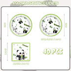 40Pcs Panda Birthday Decorations Cute Cartoon Animal Panda Themed Baby Shower - Image 2