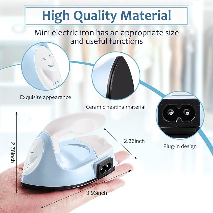 Honoson Mini Craft Iron Mini Heat Press Small Iron 3.93 x 2.36 x 2.76 in - Image 2