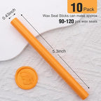 Bright Orange Sealing Wax Sticks, HOSEALING 10pcs Glue Gun Sealing Wax Sticks - Image 2