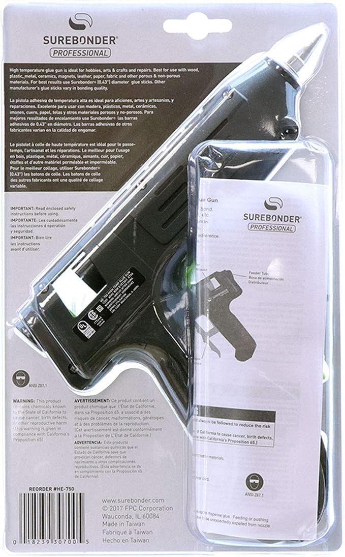 HE-750W Professional Series 80 Watt Full Size High Temperature Hot Glue Gun - Image 6