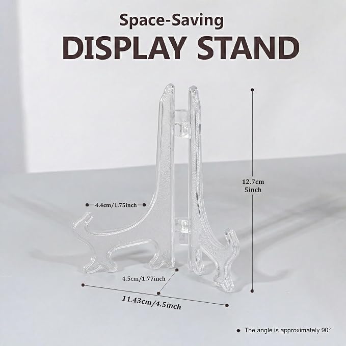 Artliving 5 Inch Clear Plastic Easels or Stand/Plate Holders to Display - Image 2