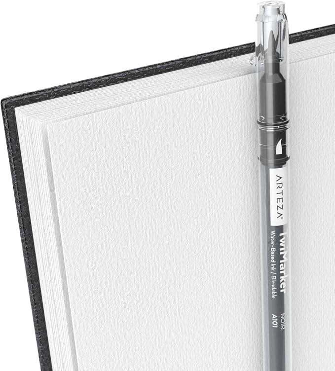 ARTEZA Watercolor Sketchbook 2-Pack, 64 Pages Each, 9x12 Inches – Spiral-Bound - Image 3
