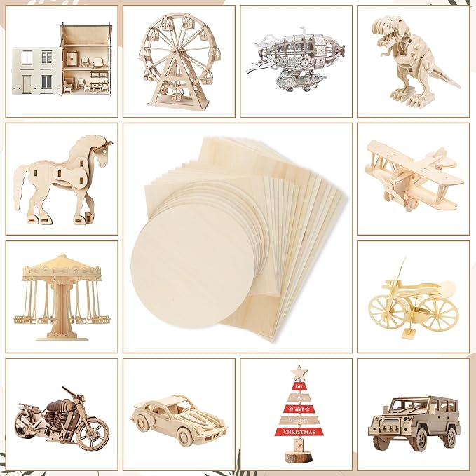 SiliFine 12x12+12x18 Inch 24 Pack Basswood Sheets - Image 7