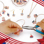MARFOREVER 40Pcs/20 Pairs 4th of July Enamel Charms - Image 4