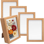 VOKOY 5 Pack 4" x 6" Shadow Box Frame, Small Wood Hollow Picture Frame by VOKOY
