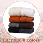 Wonvoc Needle Felting Wool 2.82 OZ, 8 Colors Wool Roving, Felting Wool Bulk - Image 2