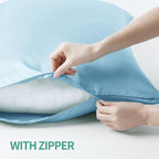 1 Pack Body Size Bamboo Viscose Zippered Pillow Case, 400 Thread Count Cooling - Image 7