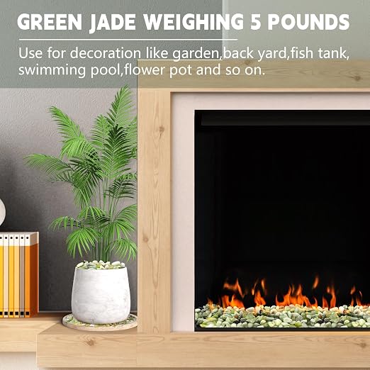 10 lb Jade Pebbles for Indoor Plants, 3/8 Inch Polished Decorative Pebbles for - Image 6