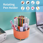 Marbrasse Desk Organizer, 360-Degree Rotating Pen Holder, Desk Organizers and - Image 3