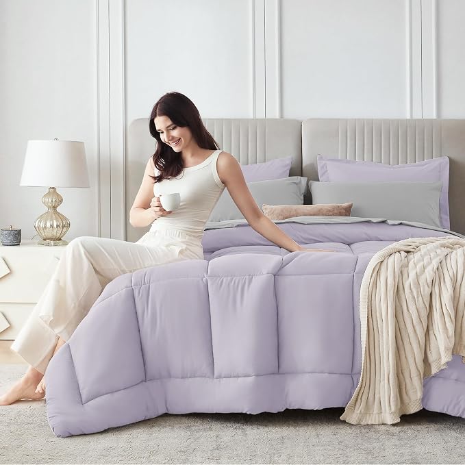 Sasttie Twin XL Comforter Set, 5 Pieces Reversible Twin XL Bed in a Bag - Image 9