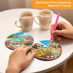 8-Pack Diamond Art Coaster Kit - Image 4