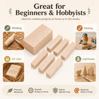 7 Pcs Basswood Blocks, Whittling Wood Carving Kit - Image 6