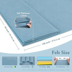 Dusty Blue Fabric Sheet 108" X 36", 1.4mm Thick Large Soft Durable Flexible - Image 2