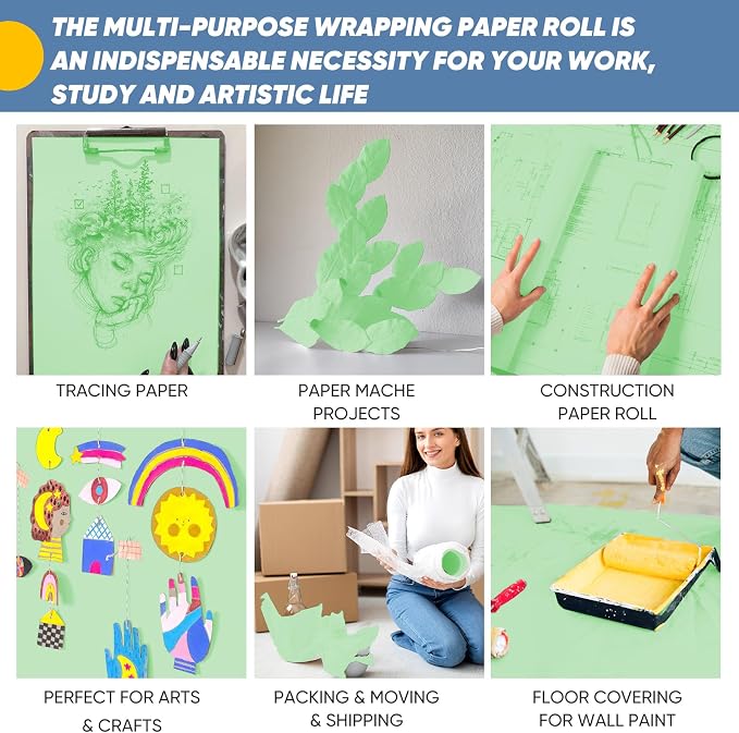 Light Green Wrapping Paper, Happy Birthday Anniversary Easter Bouquet Flower - Image 3