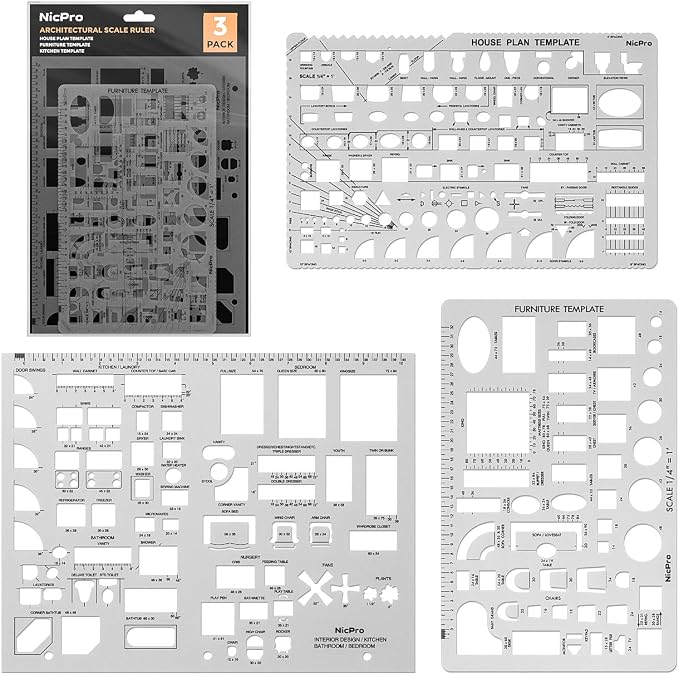 Nicpro Architectural Drafting Tools, Interior Design CAD Drawing, Geometry by Nicpro
