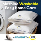 Serta Hotel Collection Bed Pillows King Size Set of 2, 400 Thread Count 100% - Image 9