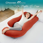 Sasttie Pregnancy Pillows for Sleeping, Jumbo U Shaped Cooling Full Body Pillow - Image 5