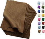 Soft Brown Felt Fabric Sheets for Crafts, 8 x 12 Inch Felt Squares, Patchwork by FANOMMI