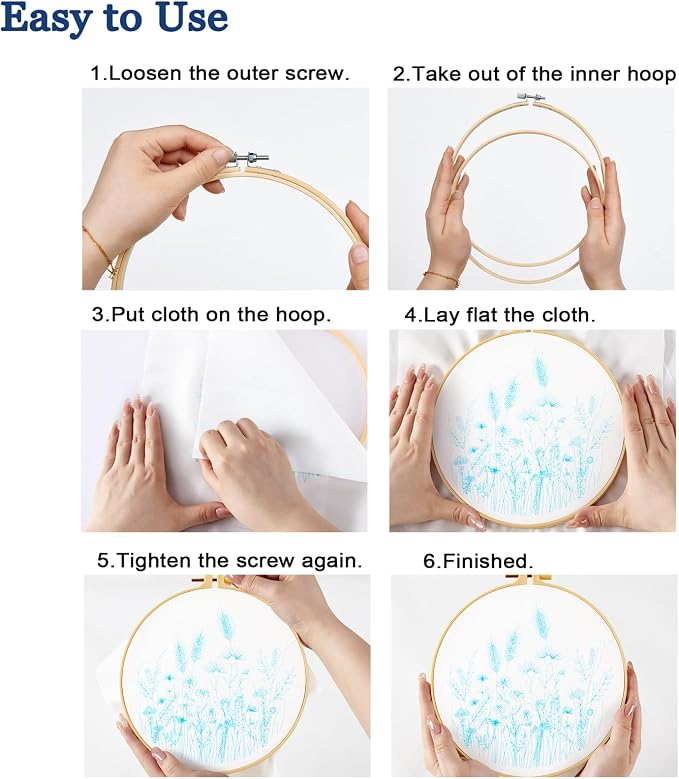 Crafmanoe Flower Embroidery Kits - Image 7