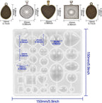 HOMEIDOL Resin Jewelry Molds Pendant Trays Making Kit - Image 2