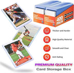 1200 Card Sleeves Hard Plastic, Arjiekwei 3"X 4" Baseball Cards Protectors - Image 3