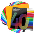 TECKWRAP Permanent Vinyl 12" x 12" 40 Sheets/Pack Assorted Colors Adhesive by TECKWRAP
