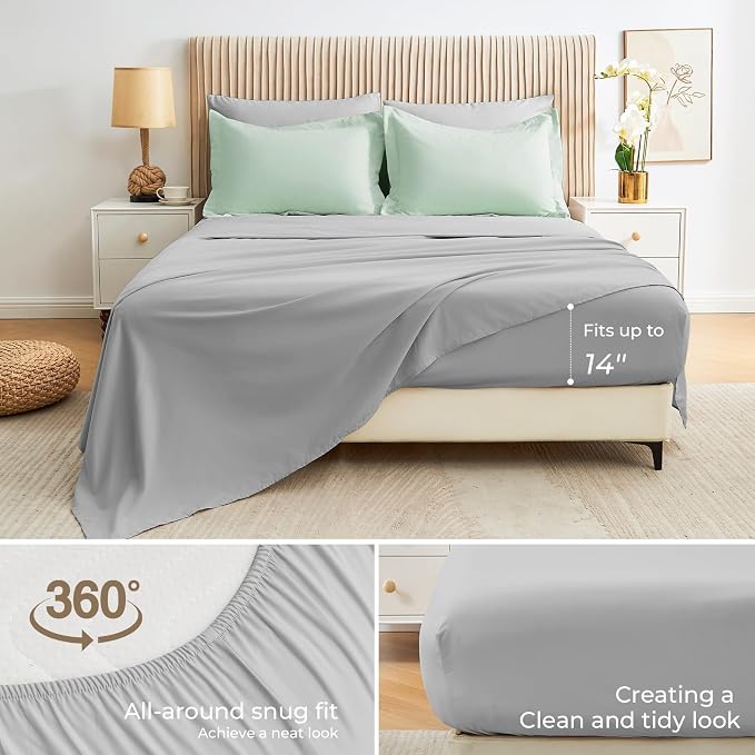 Sasttie Twin Comforter Set, 5 Pieces Reversible Bed in a Bag Twin, Complete - Image 5
