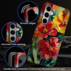Case for Samsung Galaxy S25 Case, Vintage Floral Girly Design Hybrid Dual - Image 4