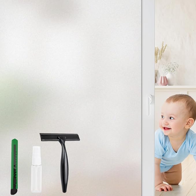 STATINT Frosted Window Privacy Film Sun Blocking Anti UV Window Clings Bathroom by STATINTWINDOWFILMS
