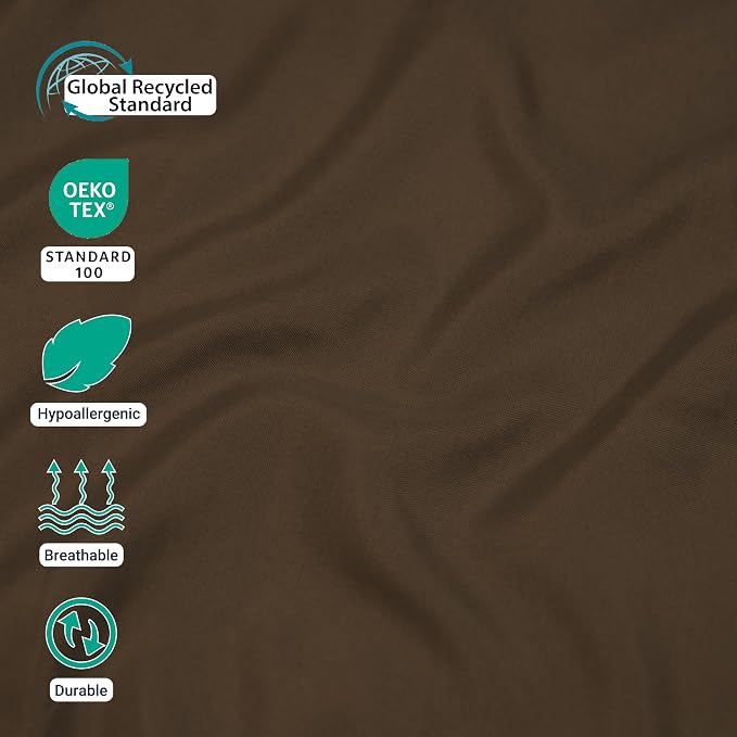 ZPECC Full Flat Sheet Only 6 Pack, Durable Brown Top Bed Sheets Hypoallergenic - Image 4