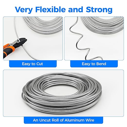 55FT 9 Gauge Bendable and Strong Craft Wire, Flexible Aluminum Armature Wire - Image 3