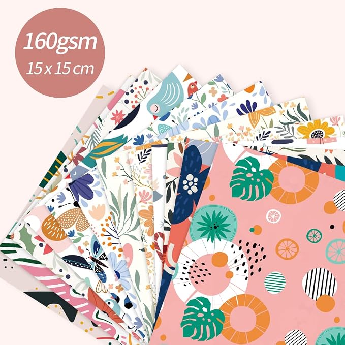 6x6” 160gsm cardstock Single Sided Scrapbooking 24 Papers Pad vintage decoupage - Image 4