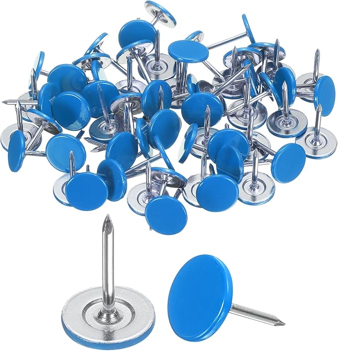 uxcell 150Pcs Upholstery Tacks, 11mmx15mm Flat Head Thumb Tack Decorative by uxcell
