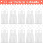 Bookmark Tassels Bulk, Cridoz 50Pcs Small Tassels Silky Handmade Soft Craft - Image 3