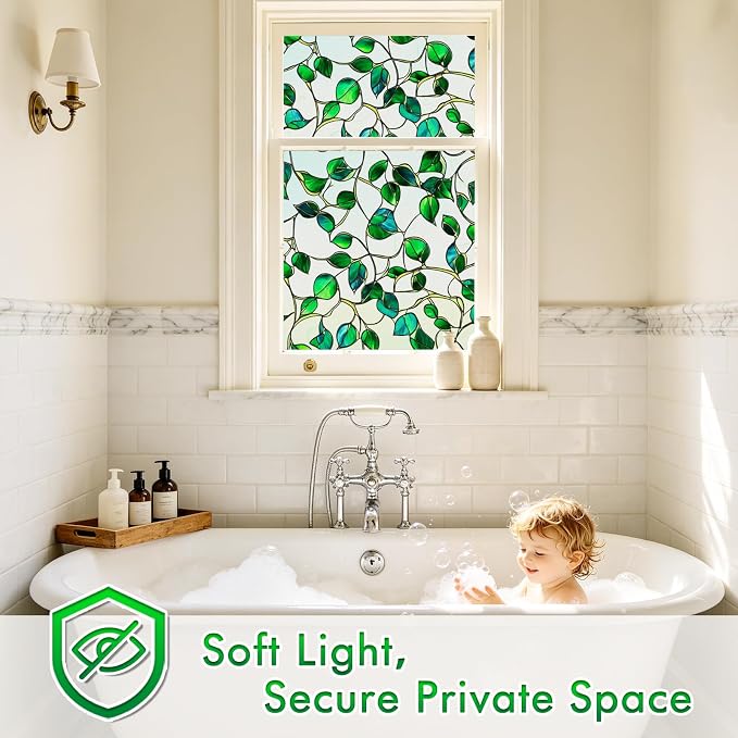 SOMWISE Frosted Glass Window Film, Heat Insulation, UV Block, Anti-Glare - Image 3