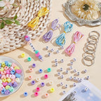 CRAFTYMELODY 606Pcs DIY Keychain Making Crafts Kits Beaded Keychain Making Kit - Image 5