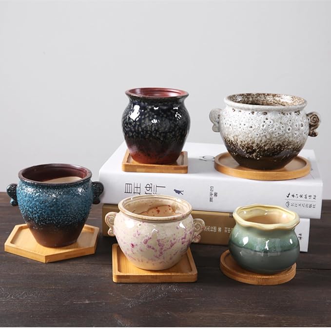4PCS Mosaic Bamboo Coasters for Crafts, Blank Base Trays, Drinking Cup Coaster - Image 6