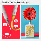 ARTISTRO 2 Gold & Silver Dual-Tip Acrylic Paint Pens - Image 4