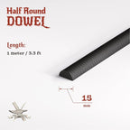 The Foamory's No Waste Half Round EVA Foam Dowel. 3 Pack of 5-25mm x 1M - Image 3
