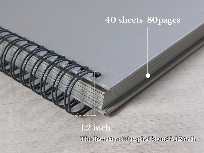 potricher 10 x 10 Inch DIY Scrapbook Photo Album 80 Pages Thick Kraft Blank - Image 4