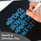5 Metallic Acrylic Blue Paint Pen - Image 5