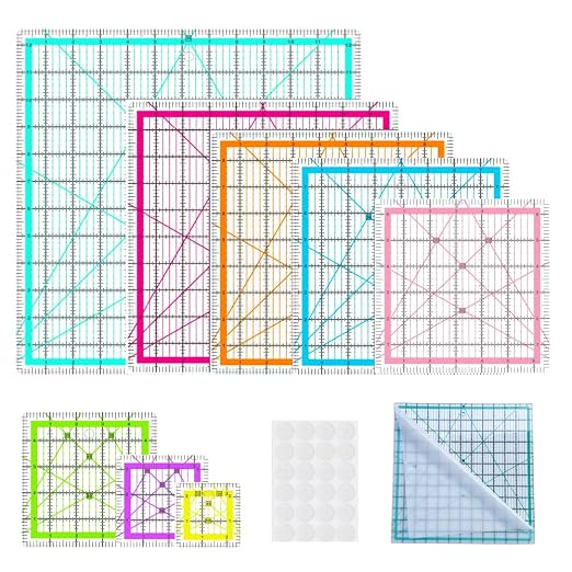 8 Quilting Rulers, Quilting Square Ruler | Square Rulers, Quilting Squares by BUZHIFF