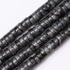 Natural Stone Heishi Beads for Necklace Making, 4 mm x 6 mm Small Flat Round by YUGDRUZY